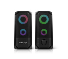 Niceboy ORYX VOX 2.0 / Lautsprecher / 2.0 / 3,5-mm-Klinke / USB / RGB / 12 W / 40-20000 Hz
