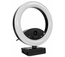 Arozzi OCCHIO RL True Privacy schwarz / Webcam mit Beleuchtung / 1080p@30fps / Autofokus / USB