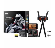 Insta360 Ace Pro 2 Motorrad-Paket/Set: Kamera + 2xAkku + 1x MicroSDXC 128GB + Helmhalterung INST100-35