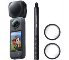 Insta360 X4 Snowboard Bundle / Set: Kamera + Selfie Stick + 2x Objektivschutz + Thermo Cover