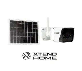 Xtend Home SO100 weiß / Außenkamera mit Solarladung / 1080p / 4 mm / WLAN / IP65 / IR 15 m / Tuya CZ & SK