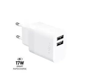 FIXED SMART Rapid Charge Netzladegerät mit 2x USB-Ausgang (FIXC17N-2U-WH) weiß / 17W 