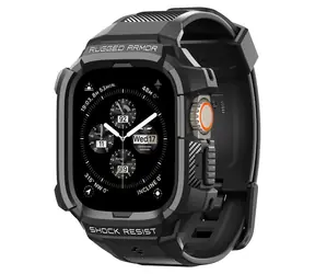 Spigen Rugged Armor Pro Armband für Apple Watch Ultra 49 mm schwarz 