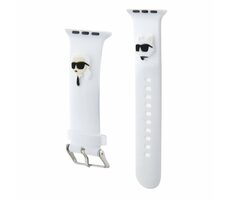 Karl Lagerfeld Karl und Choupette Head NFT-Armband für Apple Watch 38/40/41 weiß