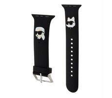 Karl Lagerfeld Karl und Choupette Head NFT-Armband für Apple Watch 42/44/45/49 Schwarz