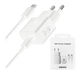 Samsung Schnellladegerät EP-T2510, 25W / weiß / USB-C Ladegerät / schnelles Laden / 25W / 1m
