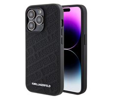 Karl Lagerfeld PU-Rückenhülle mit gestepptem Muster für Apple iPhone 15 Pro Max Schwarz