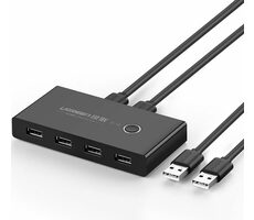 Ugreen USB 2.0 Switch schwarz / 2x USB-A 2.0 (M) - 4X USB-A 2.0 (F) / Nachverkauf