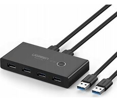 Ugreen USB 3.2 Switch schwarz / 2x USB-A 3.2 (M) - 4X USB-A 3.2 (F)