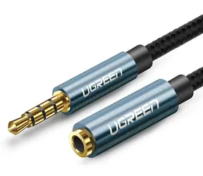 Ugreen AV118 Verlängerungskabel 3,5 mm Klinke (M) - 3,5 mm Klinke (F) 2 m blau