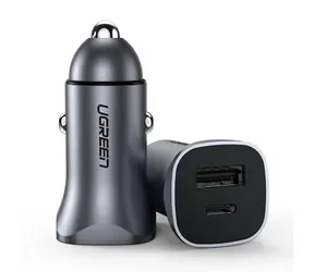 Ugreen CD130 Autoadapter grau / 1x USB-C / 1x USB-A / 30W / PD