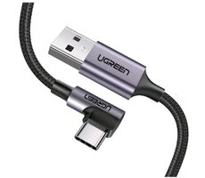 Ugreen Kabel USB-A (M) - USB-C (M) 2m schwarz / abgewinkeltes USB-C 