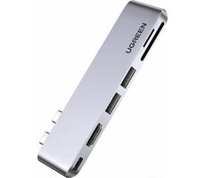 Ugreen 80856 Dockingstation für MacBook Air/Pro grau / 2x USB-A / 1x USB-C / 1x HDMI / TF & SD-Kartenleser 