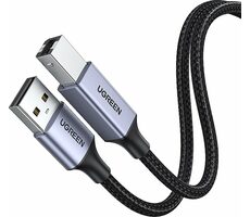 Ugreen 90560 Kabel USB-A 2.0 (M) - USB-B 2.0 (M) 5m schwarz / geflochten
