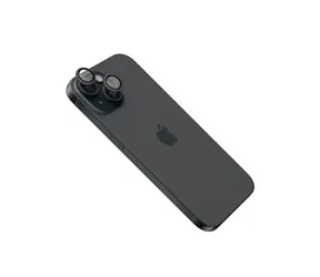 FIXED Kameraglas Kameraobjektiv-Schutzglas für Apple iPhone 15/15 PLUS Space Grey