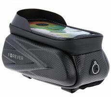 Forever wasserdichte Fahrradtasche mit Handyhülle schwarz