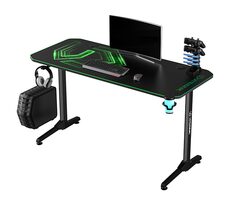 Ultradesk Frag grün / Gaming-Tisch / 140 x 60 x 76 cm / USB-Hub