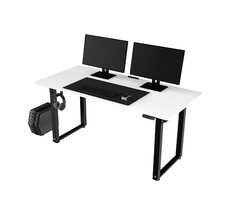 Ultradesk Uplift weiß / Gaming-Tisch / 160 x 75 x 74 - 116 cm / höhenverstellbar 