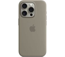 Ausgepackt - Apple Silikon Case mit MagSafe für iPhone 15 Pro Clay Gray / Ausgepackt
