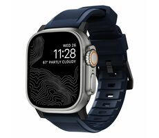 Nomad Rugged Strap Armband für Apple Watch AW Ultra (49 & 45 & 44 mm) blau - schwarz
