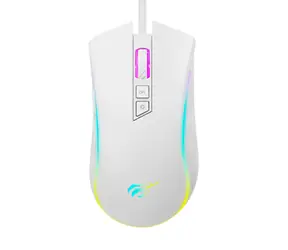 Havit MS1034 weiß / Optische Gaming-Maus / 800 - 4800 DPI / 7 Tasten / USB-A / 1,6 m