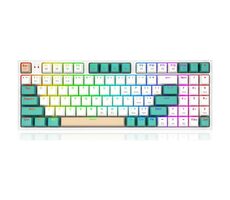 Redragon K643-WGC RGB PRO Grün / Kabellose Gaming-Tastatur / Mechanisch / RGB / USB / BT / RF / US-Layout