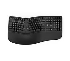 Powerton LANA CZ/SK-Layout schwarz / Ergonomische Tastatur / Membran / USB / CZ/SK-Layout
