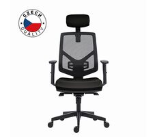 Powerton Tina schwarz / Ergonomischer Bürostuhl / Belastbarkeit 120 kg 