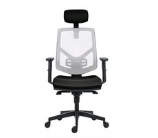 Powerton Tina weiß / Ergonomischer Bürostuhl / Belastbarkeit 120 kg 