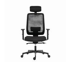 Powerton Lucie schwarz / Ergonomischer Bürostuhl / Belastbarkeit 130 kg 