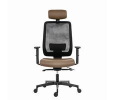 Powerton Lucie beige / Ergonomischer Bürostuhl / Belastbarkeit 130 kg 