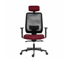 Powerton Lucie rot / Ergonomischer Bürostuhl / Belastbarkeit 130 kg 