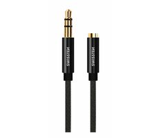 Swissten TEXTILE 3,5-mm-Klinke - 3,5-mm-Klinke 1,5 m schwarz