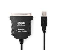 Nedis CCGP60880BK20 Kabel USB-A (M) - Centronics 36-polig (M) 2 m schwarz