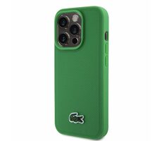 Lacoste Iconic Petit Pique Woven Logo Magsafe Back Cover für Apple iPhone 15 Pro Max Grün