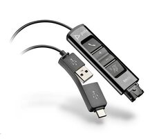Poly DA85 USB-A/C-zu-QD-Adapter schwarz