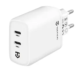 Tactical Basisstecker Dual 40W weiß / Netzladegerät / 2x USB-C & USB-C / 3A 