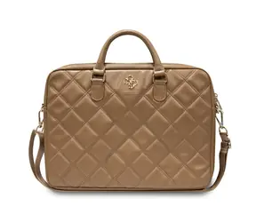 Guess PU Quilted 4G Metal Logo Computertasche 15/16" braun