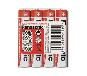 Panasonic R03RZ/4P AAA 4 Stück / Mikrostift-Zink-Kohle-Batterie / 1,5 V / AAA