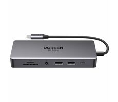 Ugreen HUB USB-C Dockingstation / PD / 2x HDMI / RJ45 / TF-Steckplatz / SD-Steckplatz / Klinke 3,5 mm