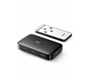 Ugreen HDMI-Switch Schwarz / Bis zu 3 Geräte / 4K@30Hz (Ultra HD) / HDTV4K (3D) & 1440p@60Hz / 1080p@120Hz