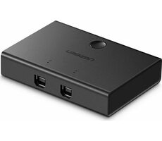Ugreen USB Switch schwarz / 2x USB B 2.0