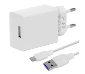 Obal:Me Travel Charger USB-A 10W + USB-A/USB-C Kabel 1m weiß