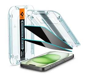 Spigen Glass tR EZ Fit HD Privacy 1 Pack Schutzglas für Apple iPhone 15 PLUS