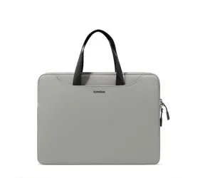 tomtoc Light-A21 Zweifarbige Slim-Hülle mit Trageriemen für 13,5-Zoll-Laptops in Grau 