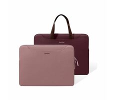 tomtoc Light-A21 Zweifarbige Slim-Hülle mit Trageriemen für 13,5-Zoll-Laptops, Rot 