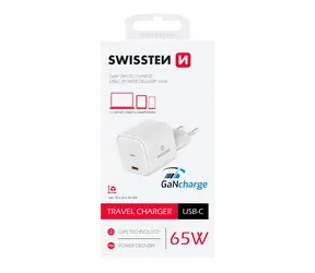Swissten Netzwerkadapter GaN USB-C 65W weiß