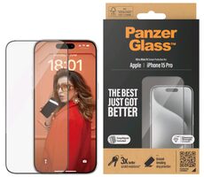 PanzerGlass UWF Schutzglas für Apple iPhone 15 Pro / Einbauset 
