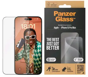 PanzerGlass UWF Schutzglas für Apple iPhone 15 Pro Max / Einbauset 