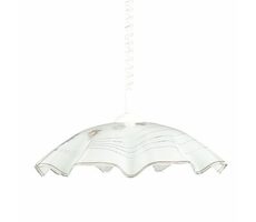 Luxera LYRA GLASS Pendelleuchte E27 weiß / 60W 